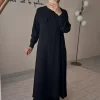 Lisa İki Cepli Tam Boy Takım - Siyah