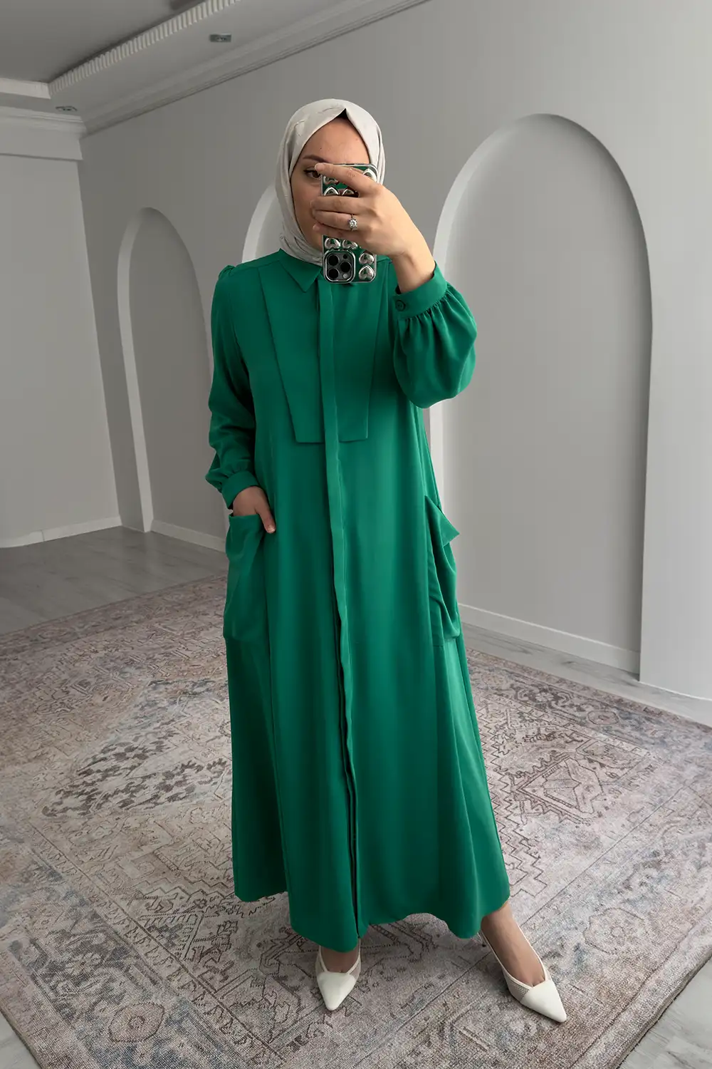 Limah Ferace Elbise - Benetton Yeşil