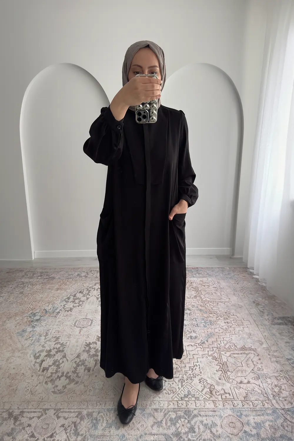 Limah Ferace Elbise - Siyah