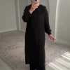 Melina Bebe Yaka Tam Boy Takım - Siyah